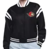 Ottawa Senators Printed Logo Black Varsity Jacket