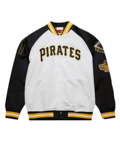 Pittsburgh Pirates Black and White Lightweight Varsity Jacket