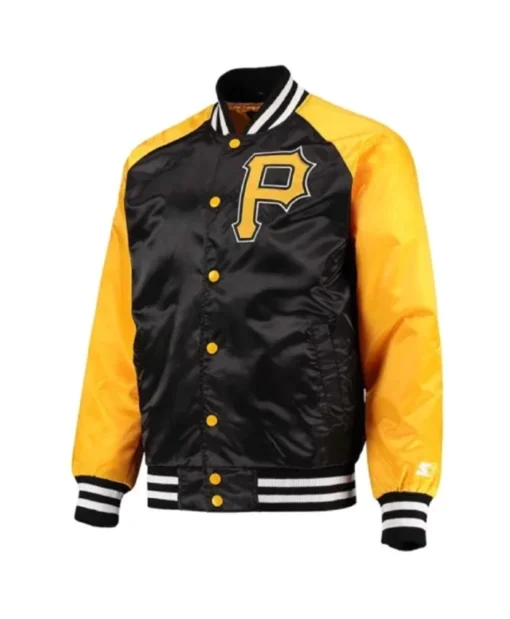 Pittsburgh Pirates Lead Off Black And Yellow Varsity Jacket