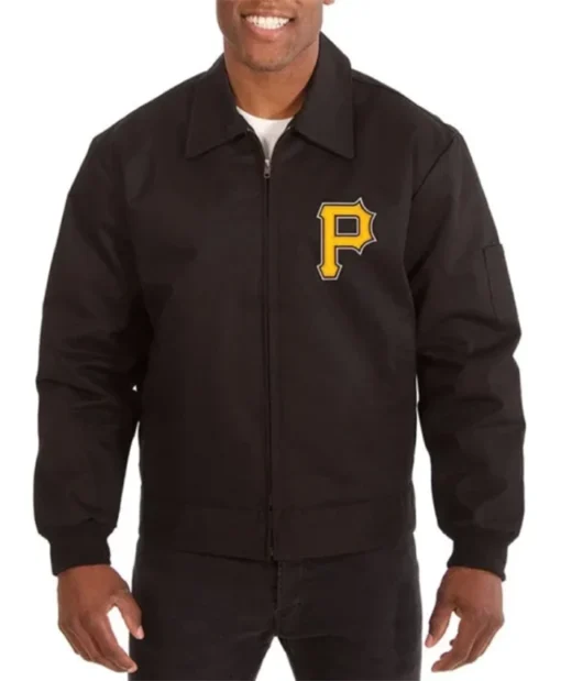 Pittsburgh Pirates Workwear Black Bomber Jacket