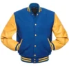 Royal Varsity Gold-Sleeves Leather Jacket