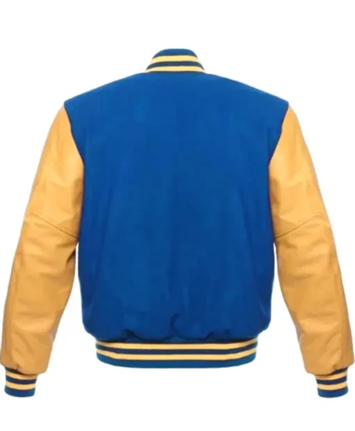 Royal Varsity Leather Gold-Sleeves Jacket