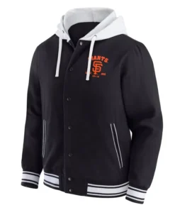 San Francisco Giants Black Hooded Varsity Jacket