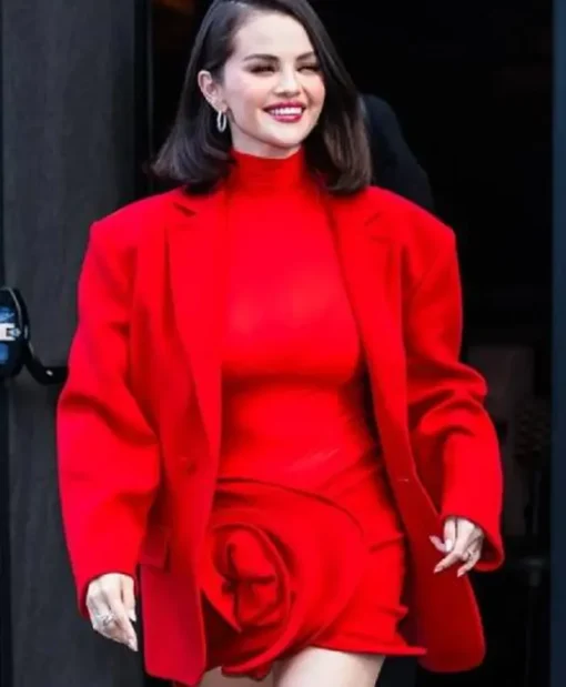 Selena Gomez Rare Beauty Event Red Blazer