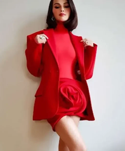 Selena Gomez Red Rare Beauty Event Blazer