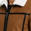 Shearling Leather Brown Jacket