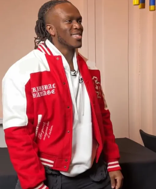 Shop KSI Criminal Damage Varsity Jacket