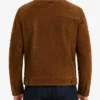 Slim-Fit Brown Suede Leather Jacket For Mens