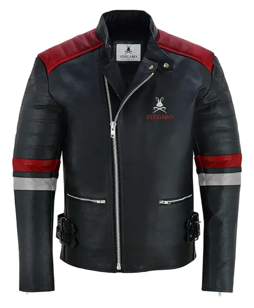 Stegaro Brother Club Black Leather Jacket