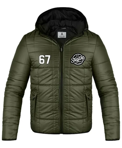 Stegaro Green Puffer Jacket