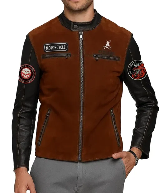 Stegaro Motorcycle Suede Leather Jacket
