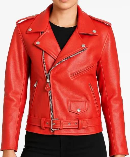 Stegaro Peckers Red Leather Jacket