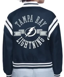 Tampa Bay Lightning Logo Printed Varsity Jacket