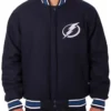 Tampa Bay Lightning Navy Blue Varsity Jacket