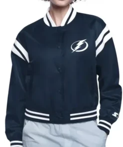 Tampa Bay Lightning Printed Logo Varsity Jacket