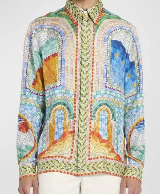 Temptation Island S06 Lino Troisi Casablanca Printed Shirt