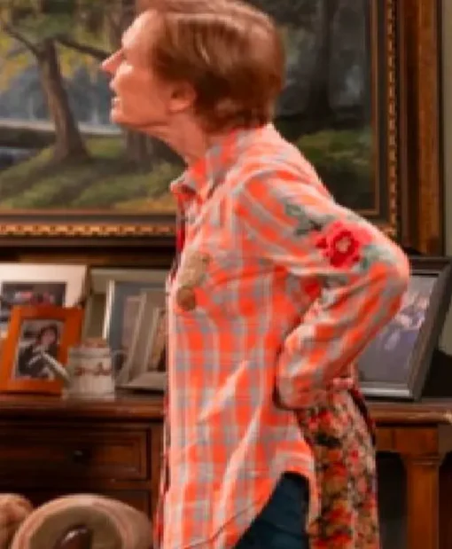 The Conners S07 Laurie Metcalf Plaid Floral Shirt