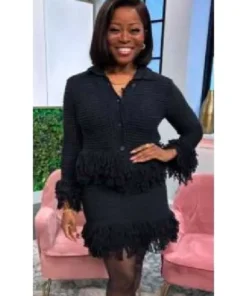 The Social 2025 Andrea Bain Knit Fringe Jacket