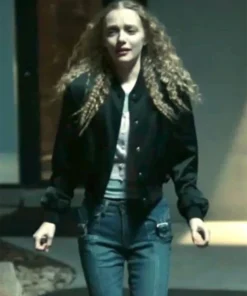 The Stranger In My Home 2025 Amiah Miller Black Varsity Jacket