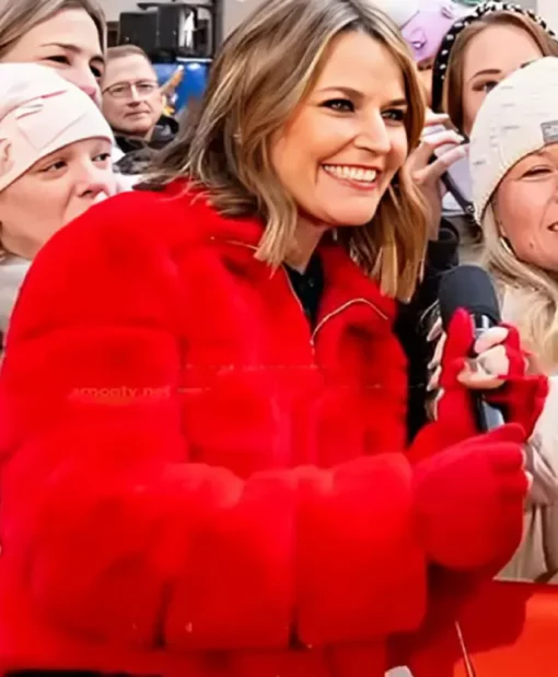 The Today Show Savannah Guthrie Puffer Red Jacket