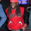 The Tonight Show Kai Cenat Red Varsity Jacket