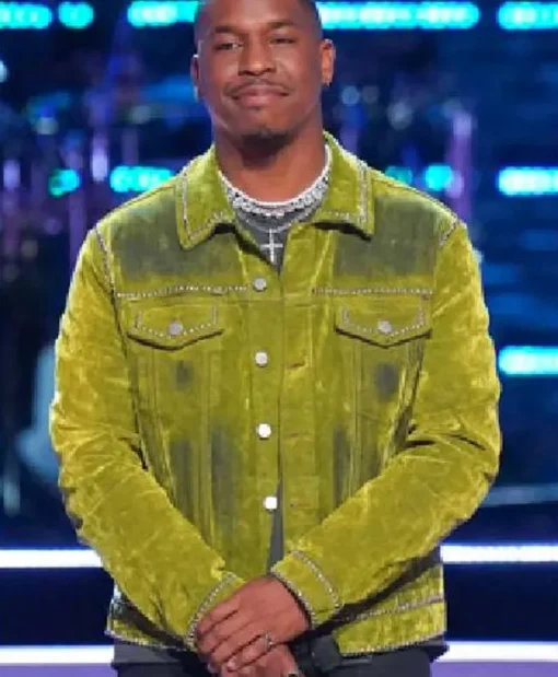 The Voice S27 Antonio Ramsey Green Stud Denim Jacket