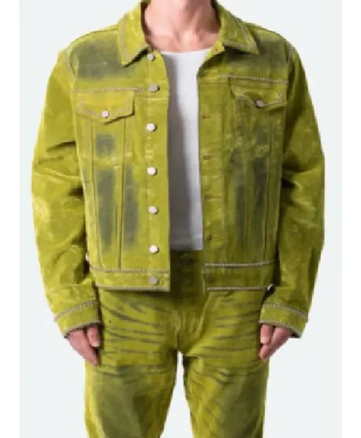 The Voice S27 Antonio Ramsey Stud Green Denim Jacket