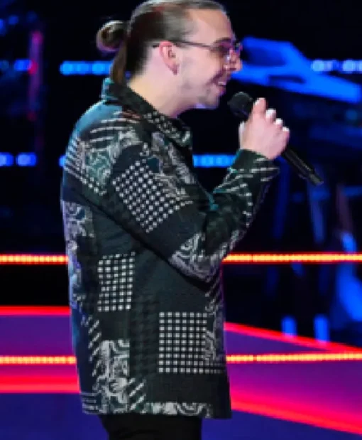 The Voice S27 Ethan Eckenroad Black And White Shacket