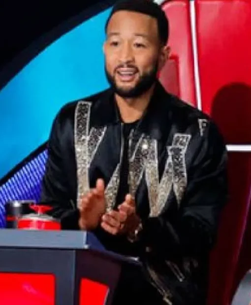 The Voice S27 John legend Crystal Embellished Jacket