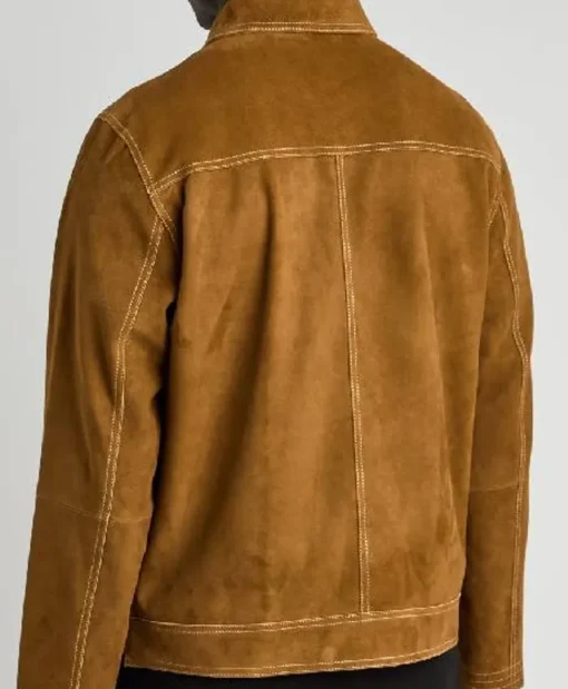 Tom Burke Etalk 2025 Brown Suede Jacket