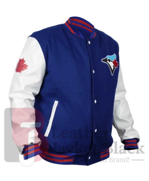 Toronto Blue Jays Blue & White Letterman Varsity Jacket For Men And Women