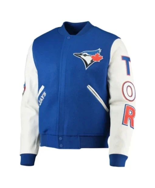 Toronto Blue Jays Blue And White Varsity Jacket