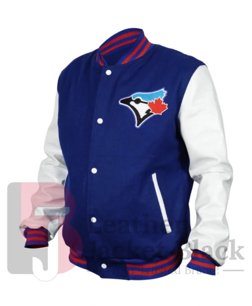 Buy Now Toronto Blue Jays Blue And White Letterman Varsity Jacket For Men & Women