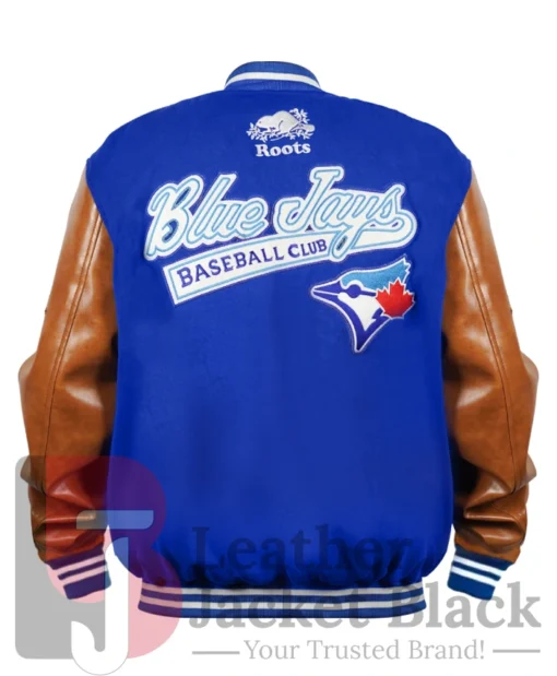 get Toronto Blue Jays Blue And Brown Letterman Varsity Jacket For Men And Women