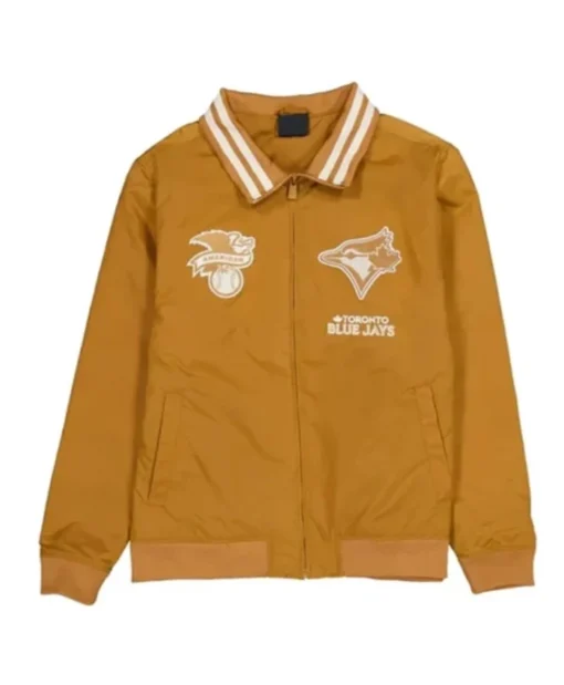 Toronto Blue Jays Logo Select Mustard Bomber Jacket