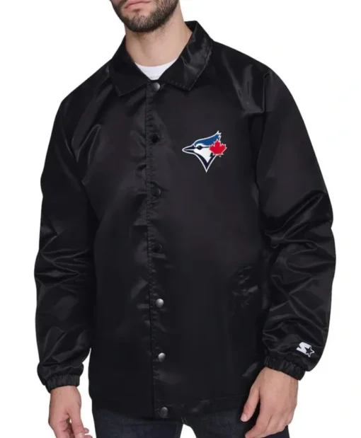 Toronto Blue Jays Retro Logo Coaches Black Jacket