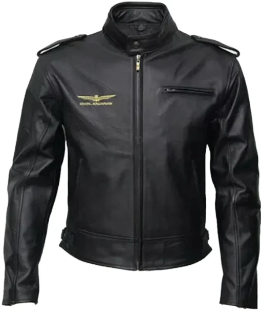 Unisex Goldwing Black Leather Biker Jacket