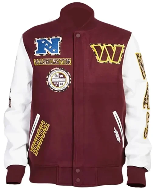 Washington Commanders Patches Varsity Jacket
