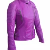 Women’s Brando Biker Purple Leather Jacket