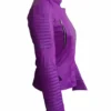 Women’s Brando Leather Purple Biker Jacket