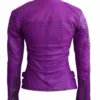 Women’s Brando Purple Biker Leather Jacket