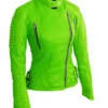 Women’s Green Brando Biker Leather Jacket