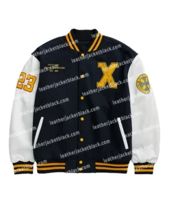 Xavier Institute Black And White Letterman Varsity Jacket