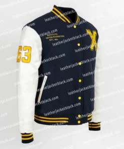 Xavier Institute Black And White Varsity Letterman Jacket