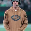 Aaron Rodgers New York Jets Salute To Service Brown Hoodie