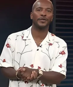 Access Hollywood 2025 Scott Evans Floral White Shirt