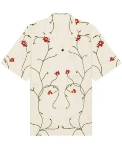 Access Hollywood 2025 Scott Evans White Floral Shirt