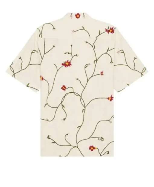 Access Hollywood 2025 White Scott Evans Floral Shirt