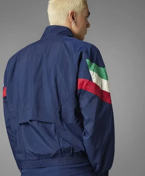 Adidas Italy Satin Blue Track Jacket