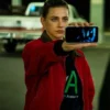 American Sweatshop 2025 Lili Reinhart Red Cotton Jacket